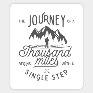 The Journey of a Thousand Miles - Hiking Magnet
